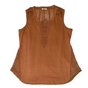 Miss Me Boho Tank Top Medium Lace Crochet Festival Cottagecore Sleeveless